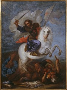 Nagy Szent Jakab a clavijoi csatában alkotó: Spanish School
