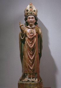 Tours-i Szent Márton, 14. század vége – 15. század eleje (festett és aranyozott fa)