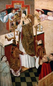 Szent Márton Messe. A kasztíliai iskola festménye (olaj, fa) alkotó: Spanish School