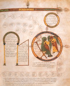 Az Angyali üdvözlet Máriának és Jézus genealógiája, Szent Izidor vizigót-mozarab Bibliájából, 10r. fol., A.D. 960 (tempera on vellum)