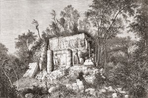 The Ball Court, Chichén Itzá, Yucatan, Mexikó alkotó: Spanish School