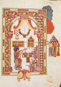 A jeruzsálemi templom, Szent Izidor vizigót-mozarab Bibliájából, 50r. fol., A.D. 960 (tempera pergamen)