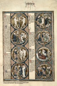 The Toledo Bible Moralisee f.7v alkotó: Spanish School