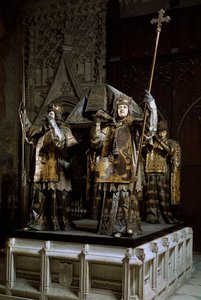 Kolumbusz Kristóf (Cristoforo Colombo, Cristobal Colon) navigátor (1451-1506) sírja. Sevillai katedrális (Catedral de Santa Maria de la Sedea) Spanyolország