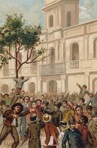 Felkelés Juarez Celman argentin elnök ellen, Buenos Aires, 1890 alkotó: Spanish School