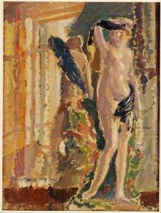 Porcelán figura tükör mellett, 1910