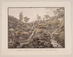 Vízesés Liselundnál a Møn-en alkotó: Søren L. Lange