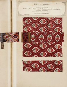 Pamut mázas chintz minta Poonaryból, Madrasban vásárolt, az Indiai Textilgyártók Gyűjteményéből, John Forbes Watsontól, 1866-ban megjelent alkotó: Sri Lankan School