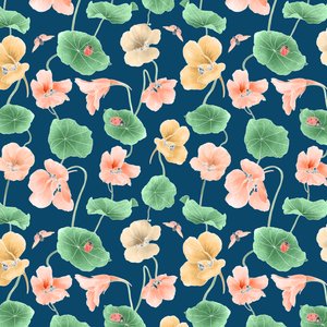 Nasturtium hero minta színe 2, 2020 (grafitceruza és digitális) alkotó: Stacy Hsu