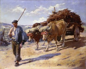 Paraszt a Bullock kocsijával, Ascain