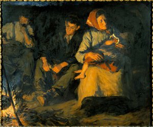 A tábortűz körül alkotó: Stanhope Alexander Forbes