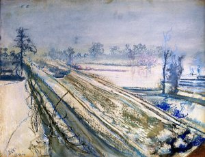 Kilátás a Kościuszko-halomra a művész műterméből alkotó: Stanisław Wyspiański