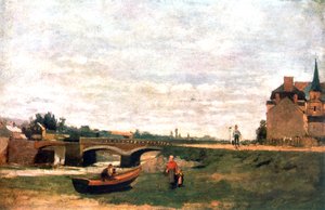 Kilátás a falura, c1855-1892 alkotó: Stanislas Lepine
