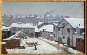 Párizs külvárosai a hó alatt Stanislas Lepine festménye (1835-1892) 19. század V. 0,26x0,43 m Rouen, Szépművészeti Múzeum