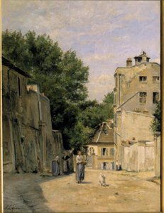 Montmartre, rue Saint Vincent Stanislas Lepine festménye (1835-1892). 19. század. Homályos. 0,67x0,48 m. Párizs, Musee d