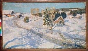 Kék hó. Sztanyiszlav Julianovics Zsukovszkij (Zsukovszkij) (1873-1944) festménye, olaj, vászon