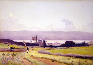 Tiberius falai között, 1905 körül (akvarell, papír)