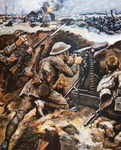 Első somme-i csata (színes litográfia)