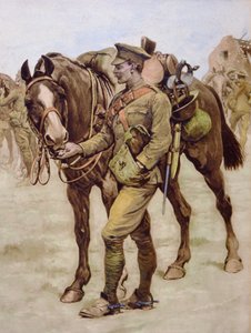 „Sharing Rations” – megjelent a „The War Illustrated”-ben, 1916. december 23-án (színes litó)