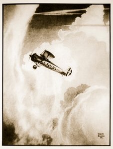 Találkozott. repülés, illusztráció a "Flying Memories"-ból, John Hamilton