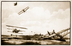Richthofen halála, illusztráció John Hamilton „Flying Memories” című művéből