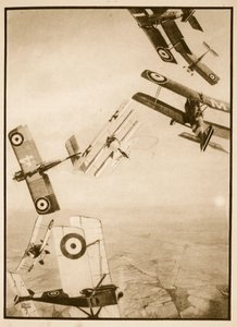 Werner Voss halála, illusztráció John Hamilton „Flying Memories” című művéből