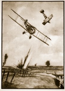 Trench Strafing, illusztráció a "Flying Memories"-ból, John Hamiltontól