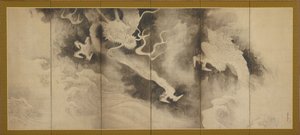 Sárkányok és felhők, Momoyama vagy Edo korszak, 1590-1640.