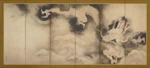 Sárkányok és felhők, Momoyama vagy Edo korszak, 1590-1640.
