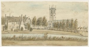 Burton-upon-Trent Abbey: akvarell festészet és [c 1795] (festmény) alkotó: Stebbing Shaw