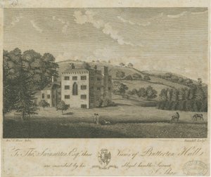 Butterton Hall: metszet, és [XVIII. század] alkotó: Stebbing Shaw