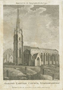 Clifton Campville templom: metszet, nd [1790] alkotó: Stebbing Shaw