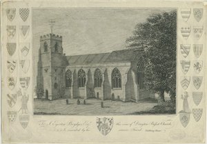 Drayton Bassett Church: metszet, nd [1762-1802] (nyomtatás) alkotó: Stebbing Shaw