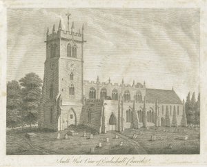 Ecclesall templom: metszet, és [18. század] (nyomtatás) alkotó: Stebbing Shaw