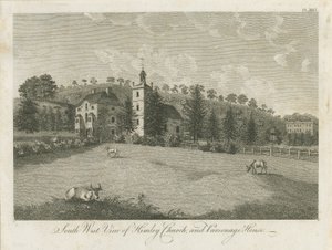 Himley templom és plébánia: metszet, nd [1762-1798] (nyomtatás) alkotó: Stebbing Shaw