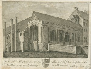 Lichfield - Szent János Kórház és Kápolna: metszet, nd [1762-1798] (nyomtatás) alkotó: Stebbing Shaw