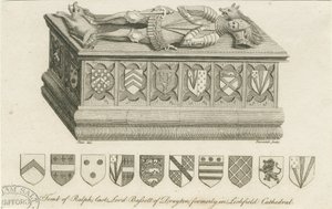 Lichfield katedrális – Lord Bassett sírja: metszet, és [c 1791] (nyomtatás) alkotó: Stebbing Shaw