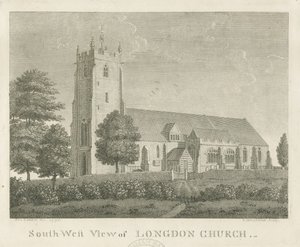 Longdon templom: metszet alkotó: Stebbing Shaw