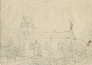 Patshull templom: ceruzarajz, nd [1762-1802] alkotó: Stebbing Shaw