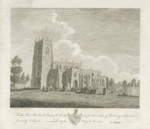 Penkridge Church: metszet, és [18. század vége] (nyomtatás) alkotó: Stebbing Shaw