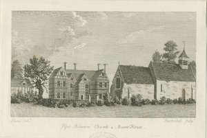Pipe Ridware templom és udvarház: metszet, nd [1762-1798] alkotó: Stebbing Shaw