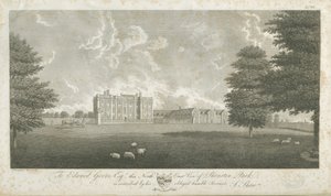 Shenstone Park – Hall: metszet, és [18. század vége] (nyomtatás) alkotó: Stebbing Shaw