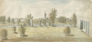 Shugborough – "athéni" építészet: akvarell festészet, nd [1762-1802] alkotó: Stebbing Shaw