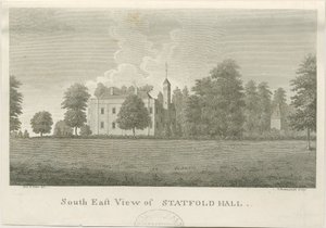 Statfold Hall: metszet, nd [1762-1798] (nyomtatás) alkotó: Stebbing Shaw