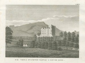 Stourton Castle és Kinver Edge: metszet, nd [1799] (nyomat)