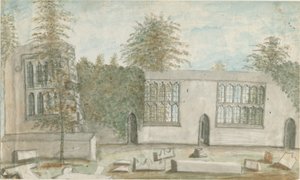 Tixall Hall: vízfestmény, nd [1762-1802] alkotó: Stebbing Shaw
