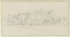 Tutbury kastély: ceruzarajz, nd [1762-1802] alkotó: Stebbing Shaw