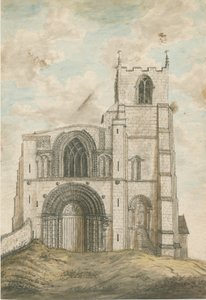 Tutbury Priory Church: vízfestmény, nd [1762-1802] alkotó: Stebbing Shaw