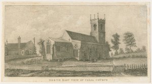 Yoxall templom: metszet, nd [c 1798] (nyomtatás) alkotó: Stebbing Shaw