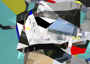 Absztrakt városi geometria alkotó: Stefan Fransson
